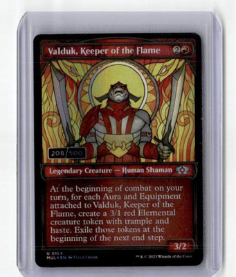 MTG Foil Valduk, Keeper of the Flame - MOM: Multiverse Legends NM ENG Serialized