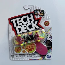 2021 TECH DECK FINGERBOARD SANTA CRUZ  NEON INVASION SKATEBOARD