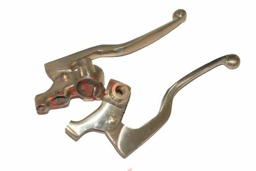 Leviers D’embrayage Et De Frein Chromés Pour Royal Enfield – Diamètre Guidon 7/8″, Acier, Neufs