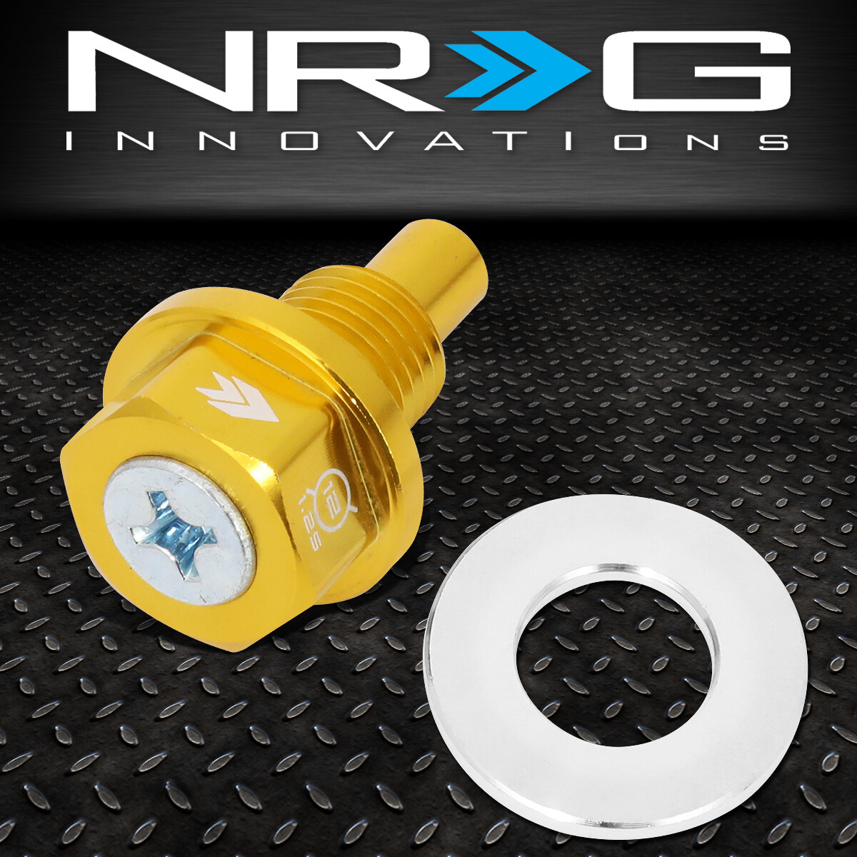 БОЛТ АЛЮМИНИЕВОЙ МАГНИТНОЙ ПРОБКИ ДЛЯ СЛИВА МАСЛА NRG INNOVATIONS NOP-200GD M12X1.25 + ПРОКЛАДКА