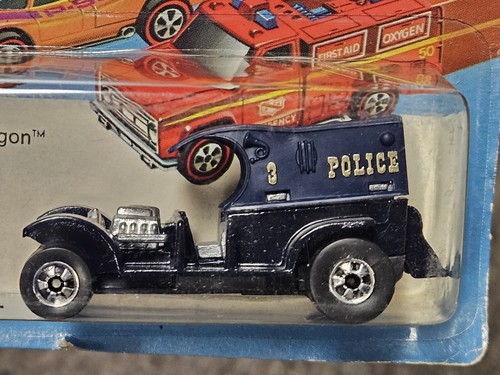 Hot Wheels "1975 Car 3 Hot Wheels" Flying Colors "Paddy Wagon #6966 Hongkong - Picture 2 of 6