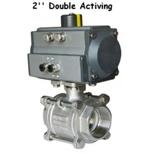 TECHTONGDA 2" Full Port Ball Valve with Double Acting Pneumatic Actuator