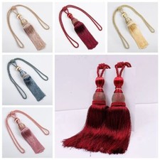 Rope Twist Tassel Curtain Tie Back Assorted Colours Curtain Tassels Tieback UK
