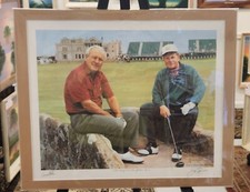 JACK NICKLAUS/ARNOLD PALMER (d.) GOLF BOTH SIGNED & HELEN RUNDELL  LTD.ED.JSA