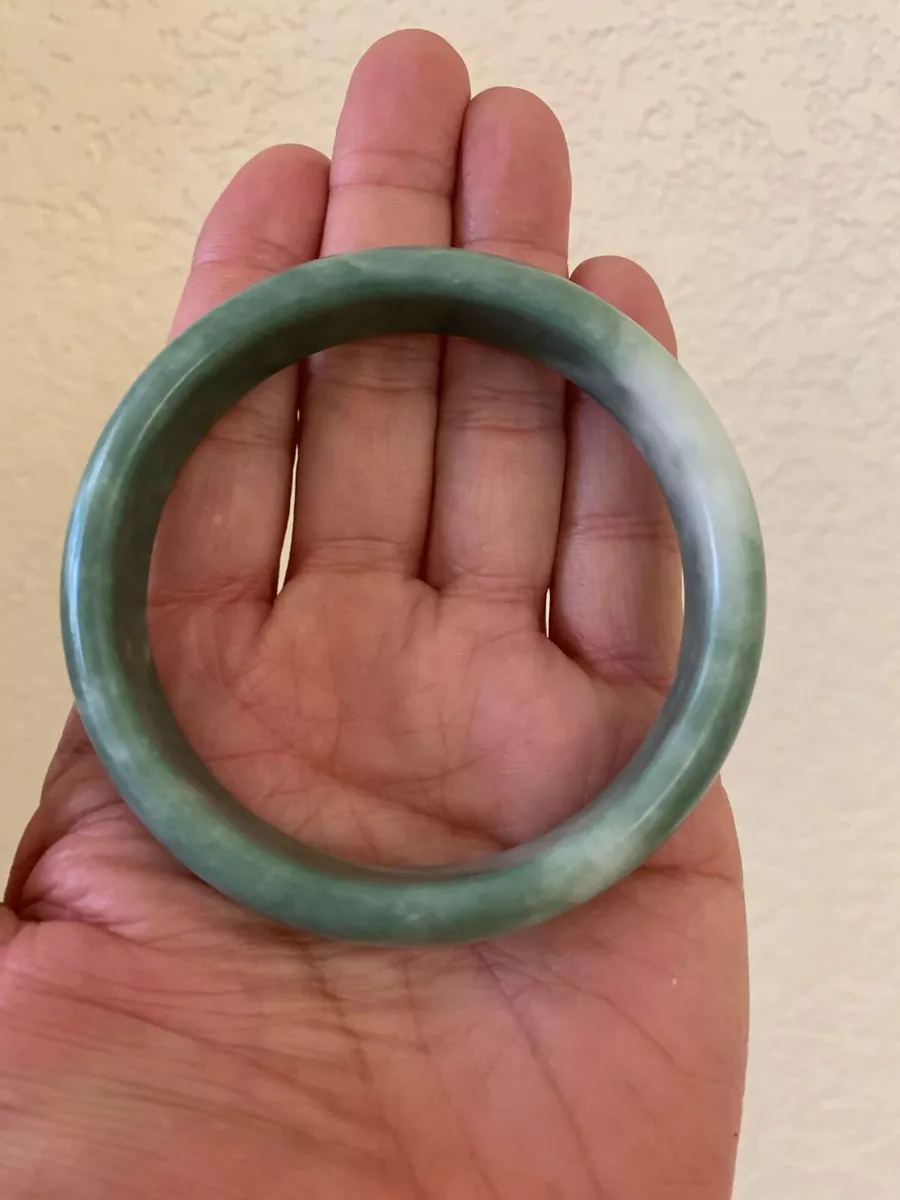 Natural green jade bangle discount
