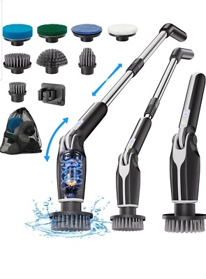 Elektrischer Spin Scrubber, elektrische Scheuerbürste mit verstellbarem Griff 