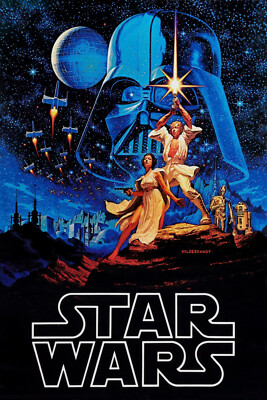 90x60 STAR WARS RETRO EPISODE IV A NEW HOPE 1977 WALL ART PICTURE