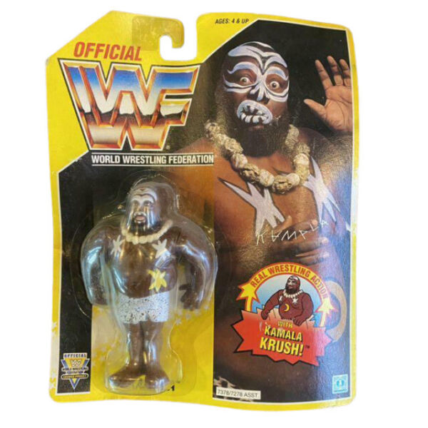 Hasbro WWF Kamala w/moon on belly MOC. CAS graded