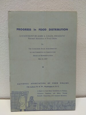 Progress in Food Distribution National Association of Food Chains Vintage 1957