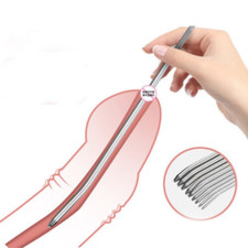 10 Size Stainless Steel Male Penis Urethral Stretching Expander Dilator Plug Big
