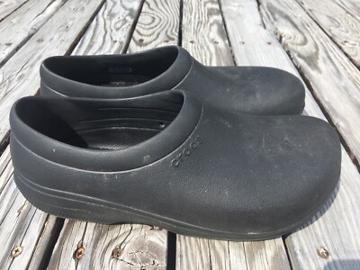 Crocs Slip Resistant Shoes On The Clock Clogs Black Shoes 8M  display picture 1