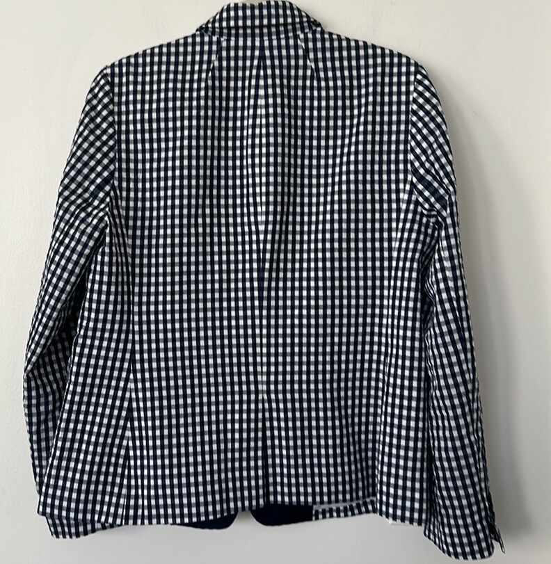 J. Crew Puckered Gingham Blazer Jacket 14 | eBay display picture 1