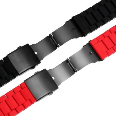 Premium Steel & Rubber Watch Strap 24/26/28mm Compatible with DZ7396 DZ7370 4289