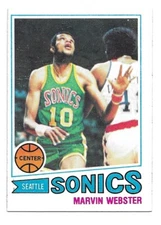 1977-78 Topps #71 Marvin Webster, Seattle Supersonics, White Back