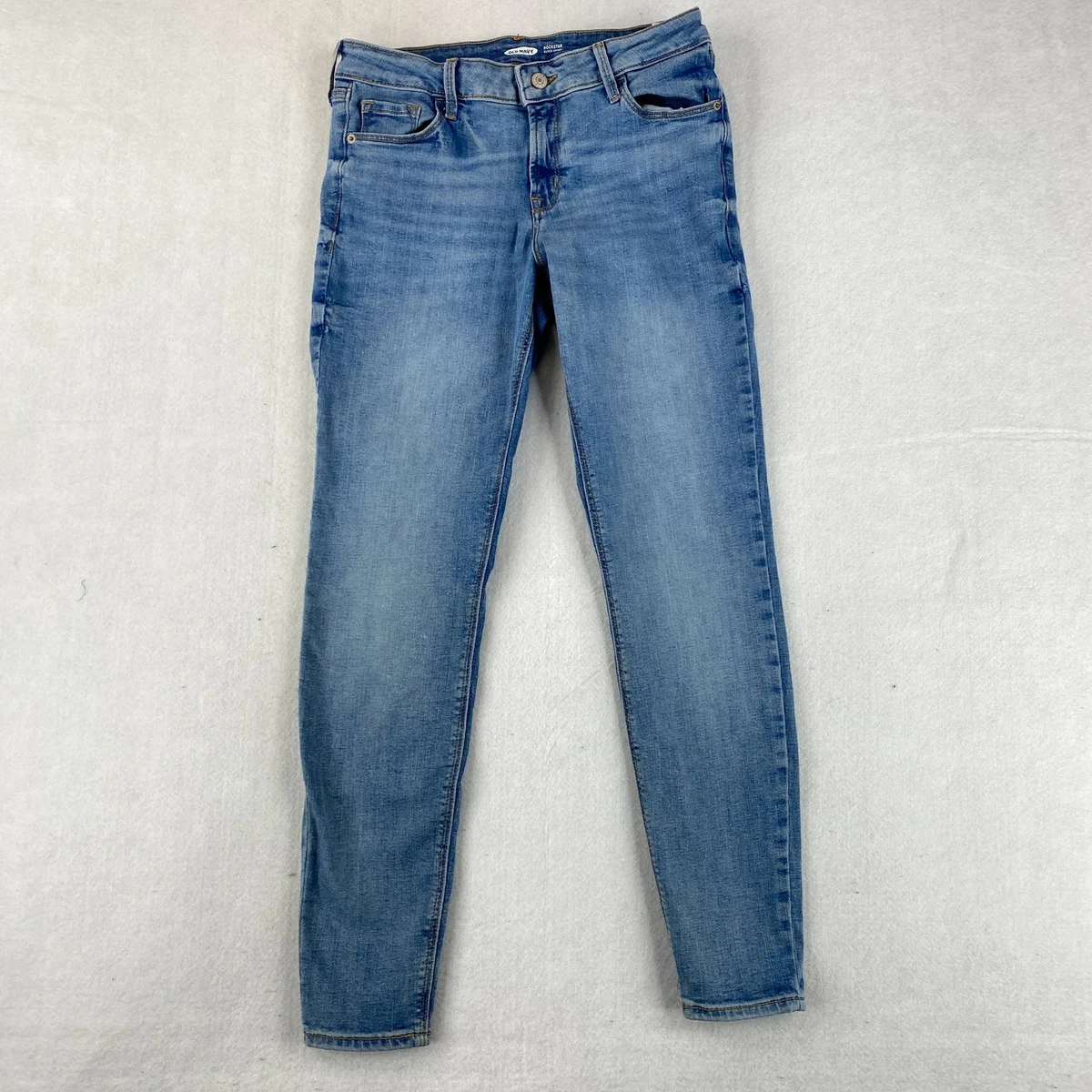 Old Navy Rockstar Super Skinny Denim Jeans Women s 6 Blue Mid Rise