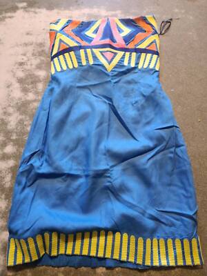NWT MARA HOFFMAN Blue Neon Strapless Mini Dress Sz 0 | eBay