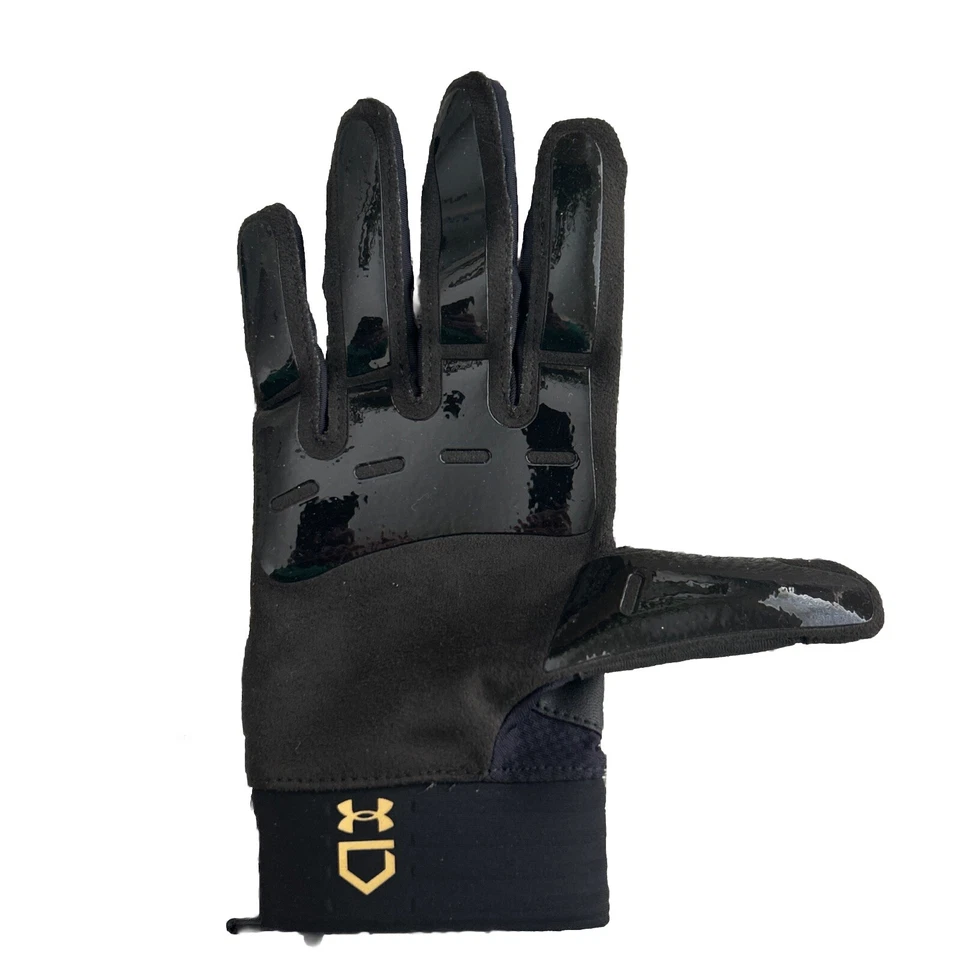 ¡NUEVO! ELITE! Guantes de bateo Under Armour UA Motive para mujer negros/dorados-talla grande Foto 3 de 4