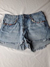 Denim Boyfriend Shorts Women's Size 4Blue Cutoff And Cuffed