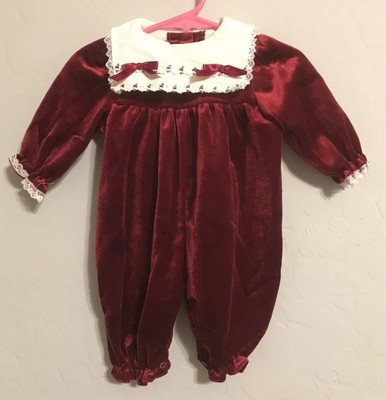 red velvet romper baby