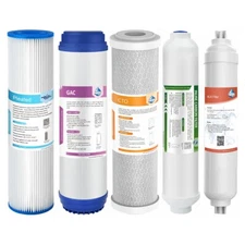 6 Stage Reverse Osmosis Pleated Sediment Carbon Alkaline Water Filter Cartridges
