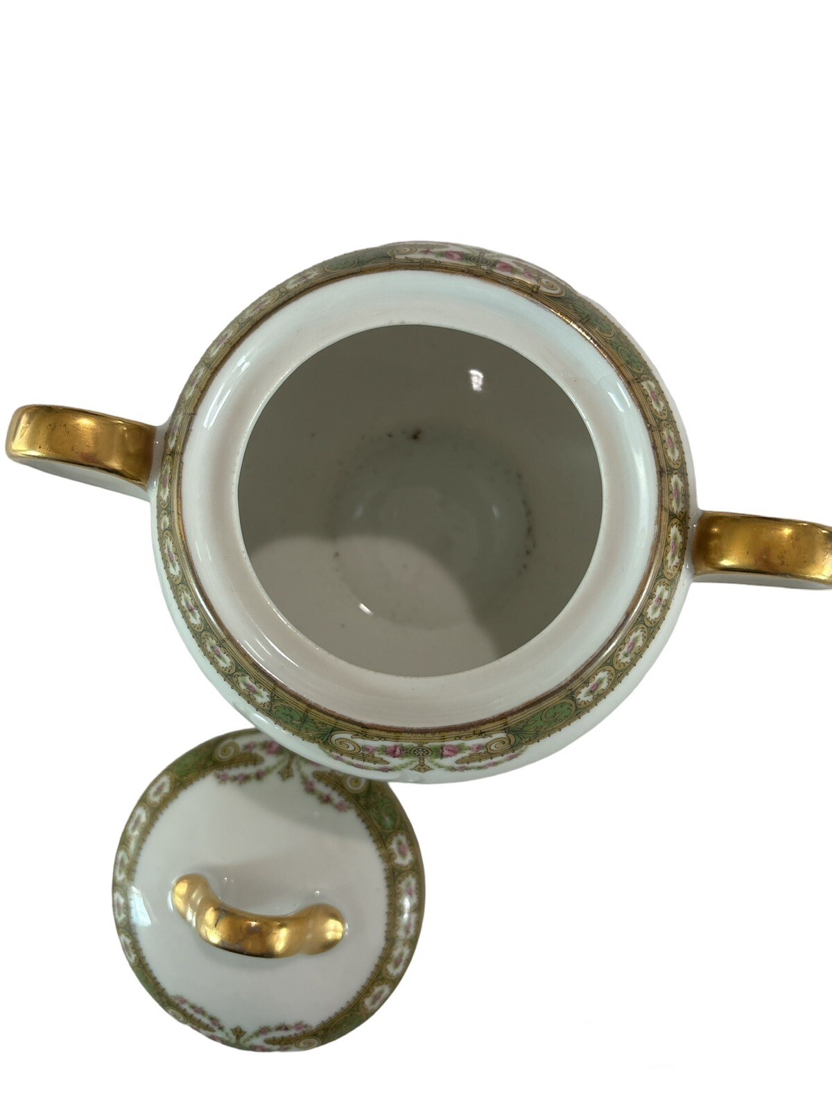 Limoges A-F France Tea Set Creamer, Sugar Bowl 3 Tea Cups/saucers Gold Floral