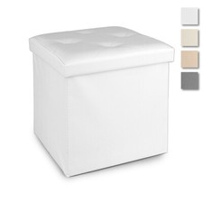 Pouf contenitore quadrato Ottoman in simil pelle K768