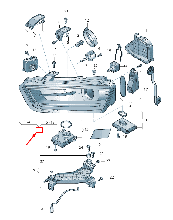 Scheinwerfer links Audi Q3 (8ux) 2012 for sale online | eBay