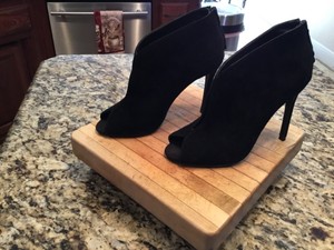 steve madden black open toe booties