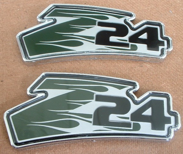 Chevy Cavalier Z24 Logo Green Fender Emblem Emblems Flamed Sign