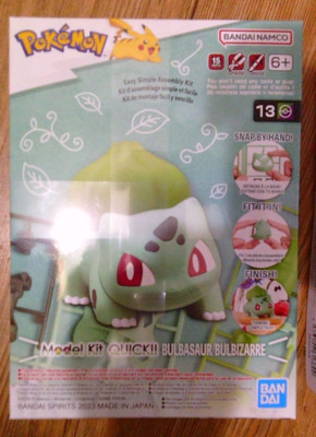 NEW POKEMON BULBASAUR model kit snap by hand easy to assemble quick