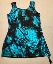 Revolution Dancewear Peacock/Black Tank Top Adult Womens Size SA