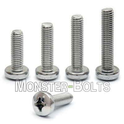 #ad #10 24 Phillips Pan Head Screws Stainless Steel A2 Various Lengths UNC Coarse $26.85