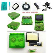 NEW GBA SP Game Boy Advance SP Replacement Housing Shell Transparent Clear Green