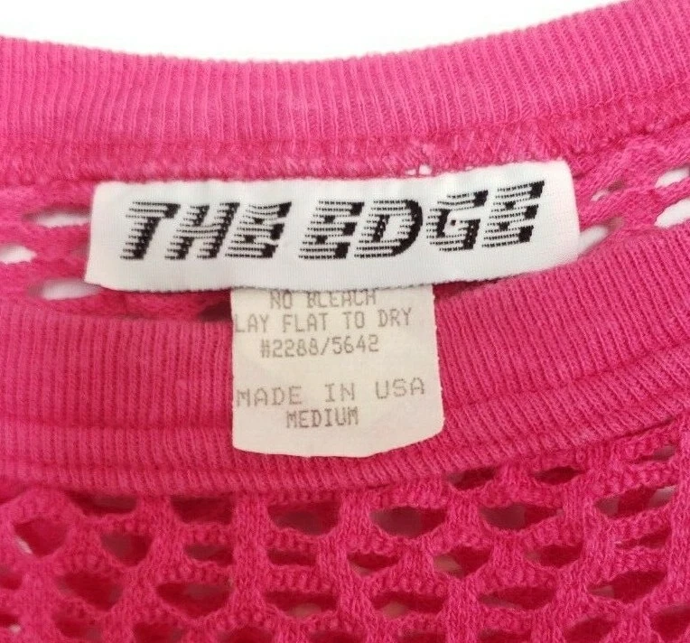 The Edge Women's Medium Pink Loose Knit Boat Neck 3/4 Sleeve CoverUp Foto 4 de 4