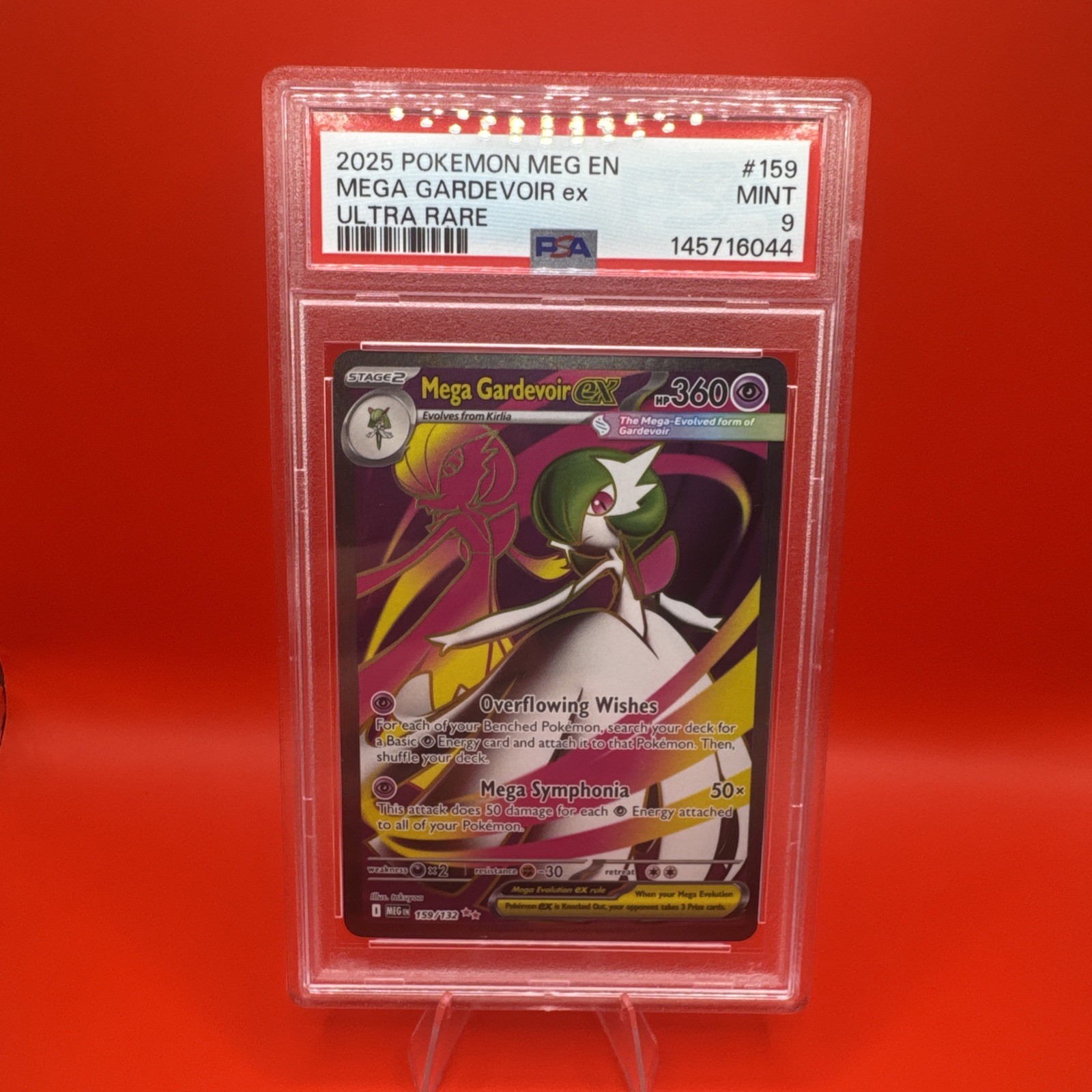 Mega Gardevoir ex 159/132 Me01: Mega Evolution Holo PSA 9