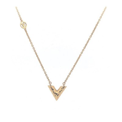 Louis Vuitton V Escential Necklace Gold Paw Nshop Item