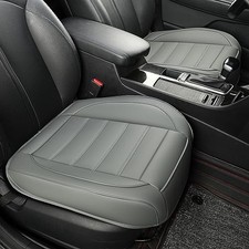 2 Pack Leather Front Car Seat Covers,Bottom Seat Covers for 2 PCS Parallel Grey