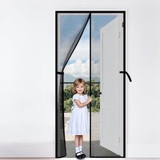 Magnetic Screen Door Grey, Fits 30'' x 80'' Fit Size x 80'', Gray