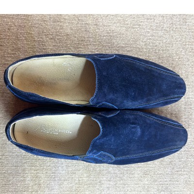 Bacco Bucci Men\'s Blue Suede Slip-On Loafers Bacco Bucci Mens Navy Blue Suede Slip On Loafers Size 11  main image 2