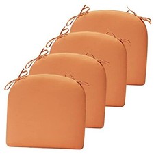 Outdoor Chair Cushions Set of 4, Patio Cushions 16x17x2 Inch + 4PCS Orange