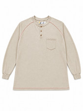 Reed FR Flame Resistant Shirt Mens 4XL CAT 2 ATPV 8.9 Long Sleeve Henley Beige