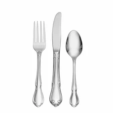 Oneida Chateau 3 Piece Silver Flatware Set Child Gift Boxed Dishwasher Safe