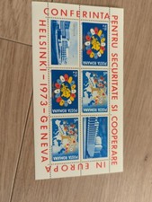 Romania, Sc #2436a, MNH, 1973, S/S, MAP OF EUROPE, SYMBOLIC FLOWER