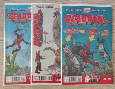 DEADPOOL VOL. 4 #1-3 - COMIC LOT - MARVEL COMICS - 2012 - VF+
