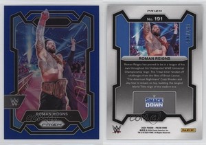 2024 Panini Prizm WWE Blue Prizm /199 Roman Reigns #191