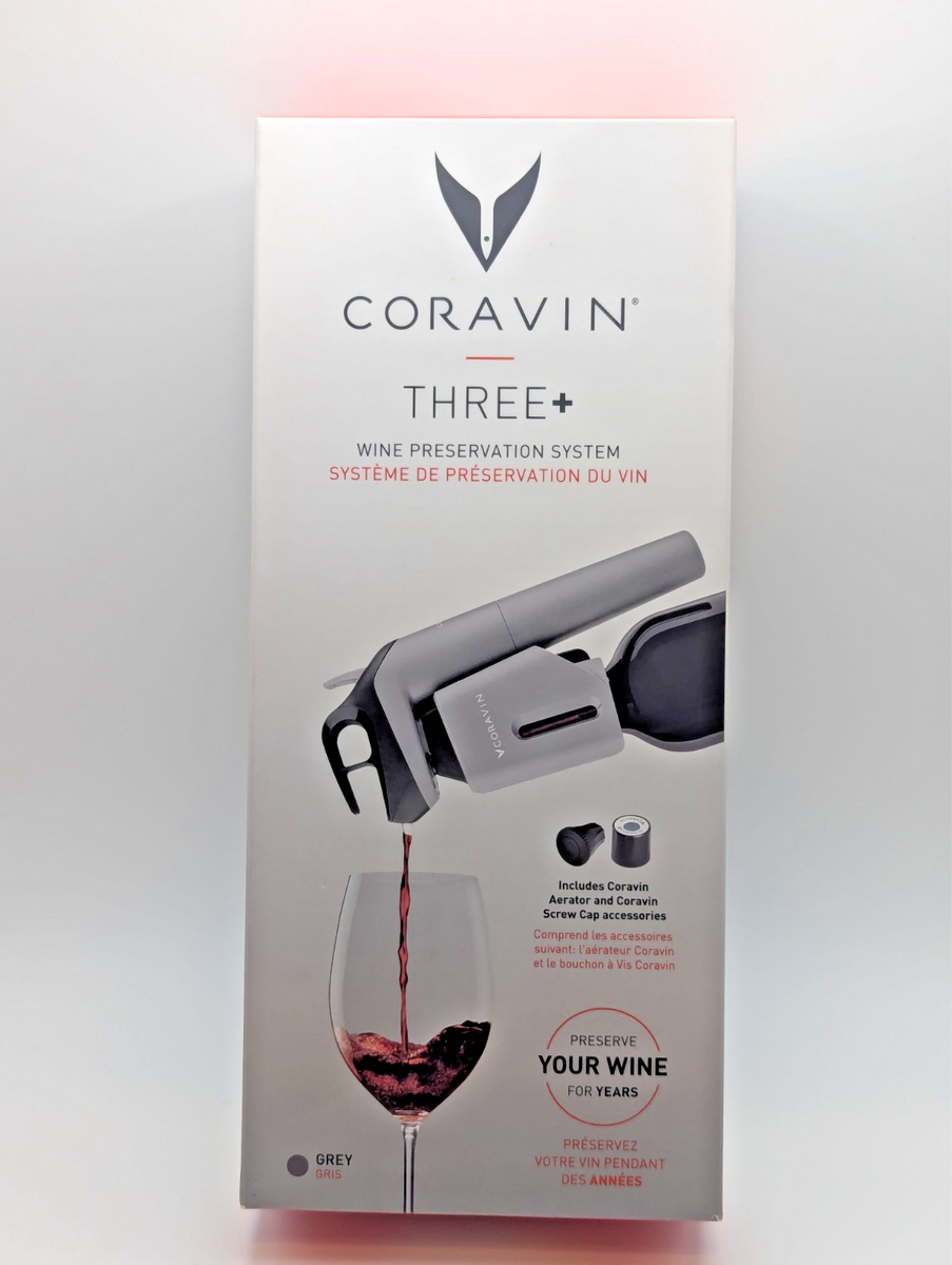 ☆新品未使用・未開封☆ CORAVIN THREE+ Coravin Three+ Wine Preservation System Grey NEW Sealed Aerator