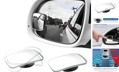 2 PCS Blind Spot Mirrors, Rectangular Shaped Wide Angle Blindspot Mirror with 
