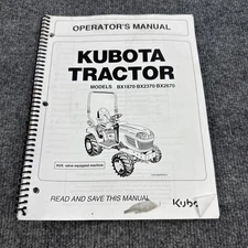 Kubota BX1870 BX2370 BX2670 BX 1870 2370 2670 tractor owners & maintenanc manual