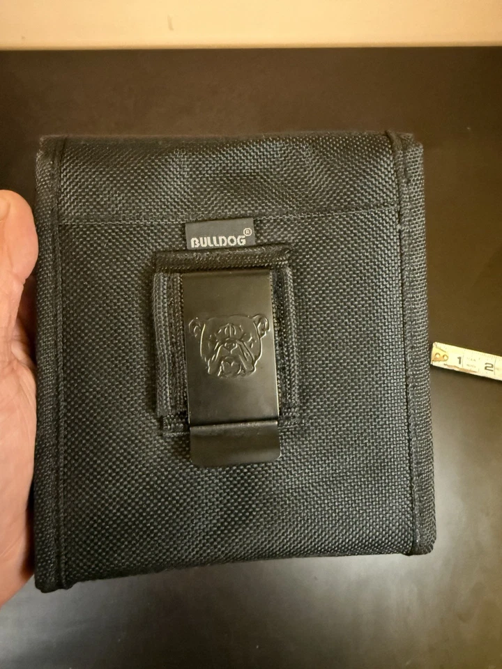 Funda Cinturón Bulldog Negro Cierre Magnético Ocultar Llevar 5 3/4 W X 5 H Foto 3 de 4