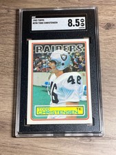 Todd Christensen 1983 Topps SGC 8.5 NM-MT Graded Card Oakland Raiders Rookie 298. rookie card picture